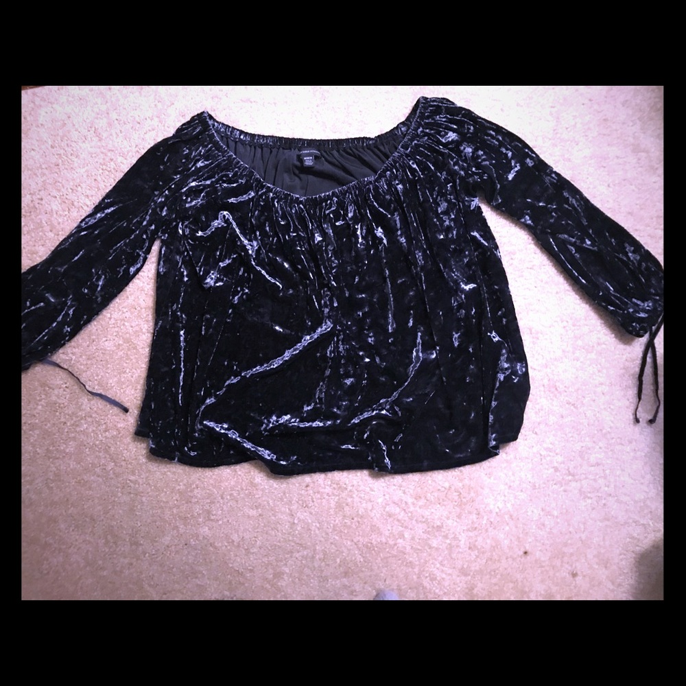 American Eagle Crushed Velvet Top